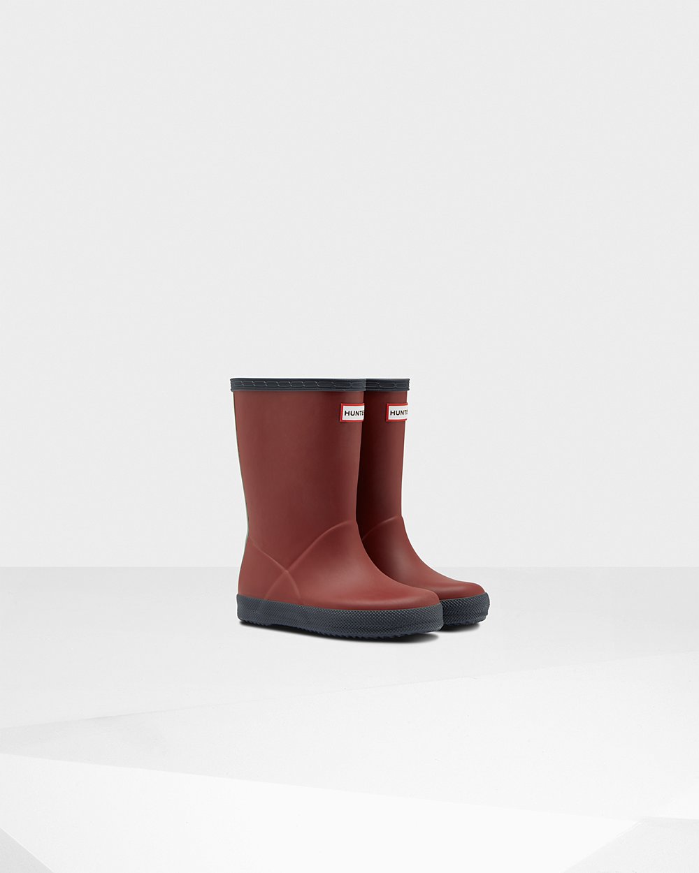 Kids Hunter Original First Classic | Rain Boots Grey Red/Grey | NZ-70134-IELD